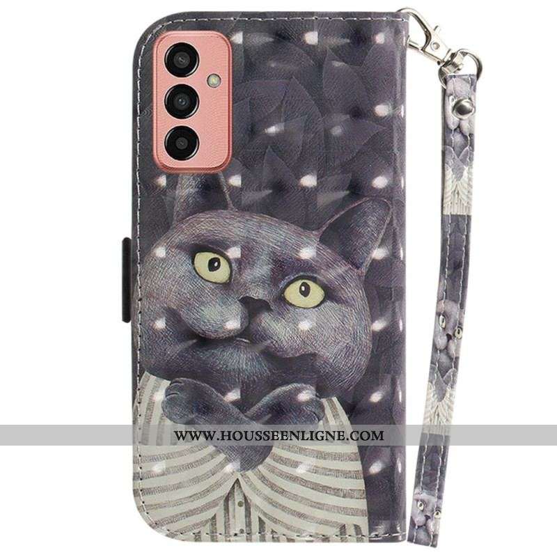 Housse Samsung Galaxy M13 Chat avec Lanière