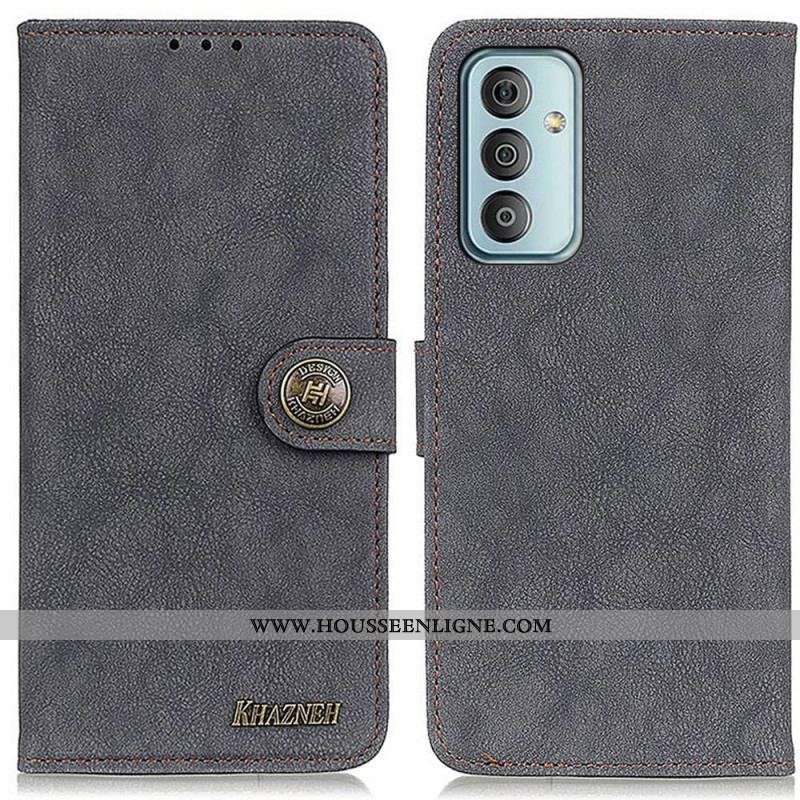 Housse Samsung Galaxy M13 Cuir Fendu KHAZNEH