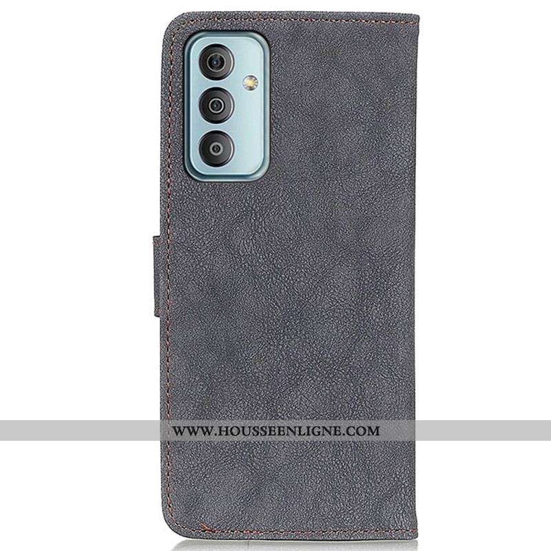 Housse Samsung Galaxy M13 Cuir Fendu KHAZNEH