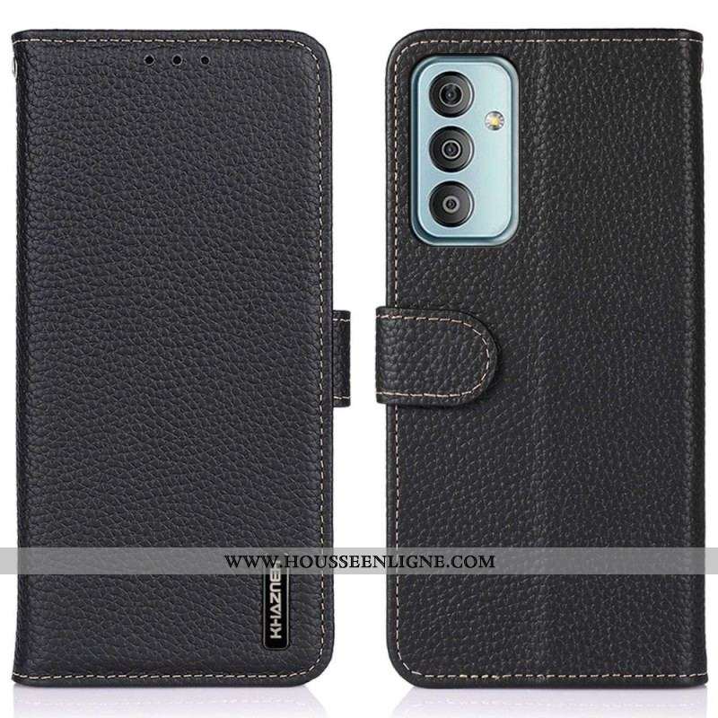 Housse Samsung Galaxy M13 Cuir Litchi KHAZNEH