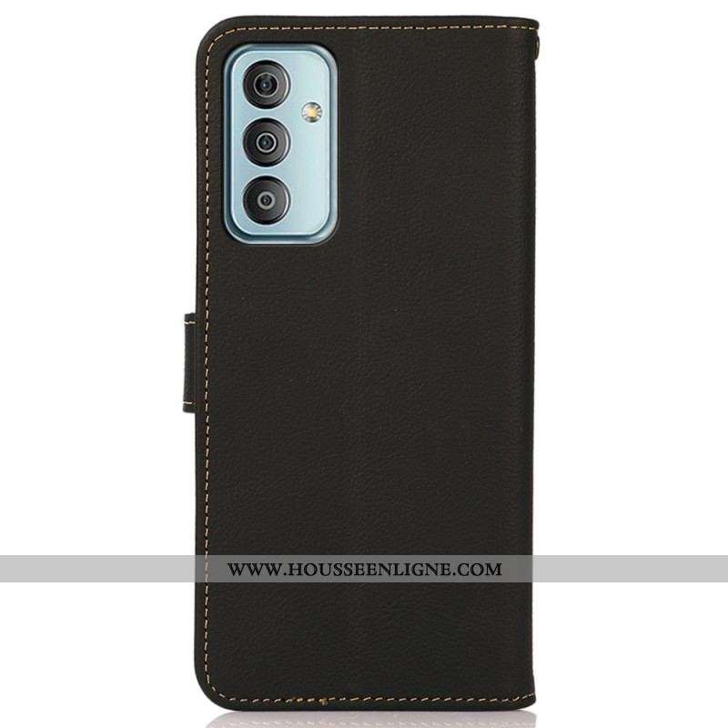 Housse Samsung Galaxy M13 Cuir Véritable KHAZNEH RFID