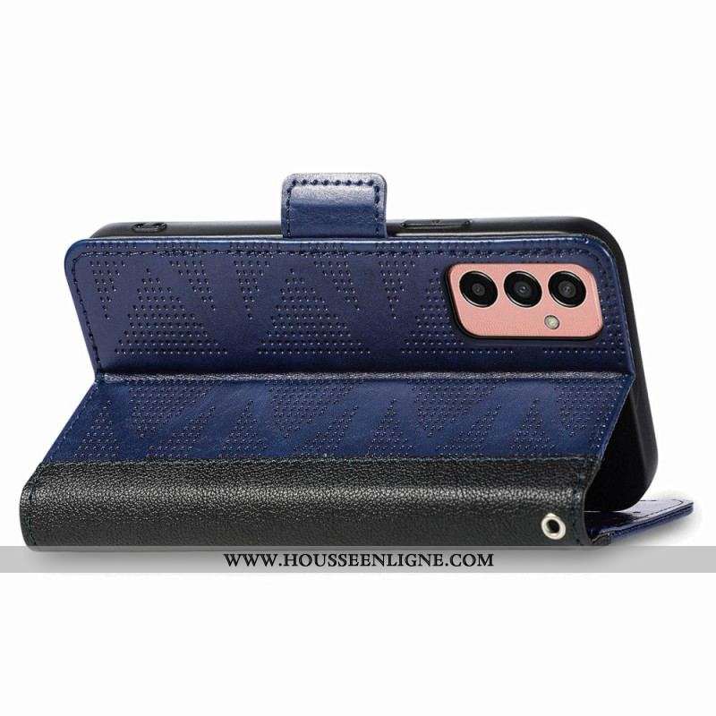 Housse Samsung Galaxy M13 Design Croisé