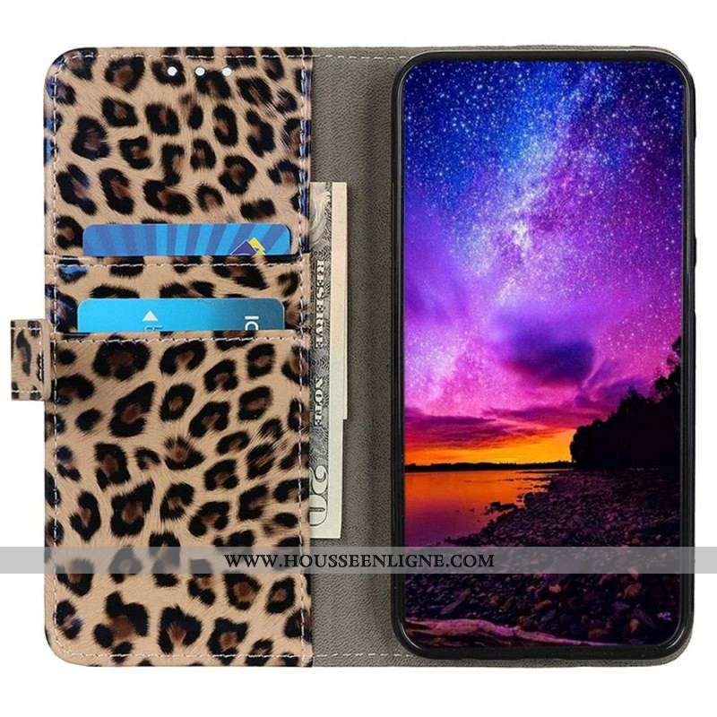 Housse Samsung Galaxy M13 Effet Peau de Léopard