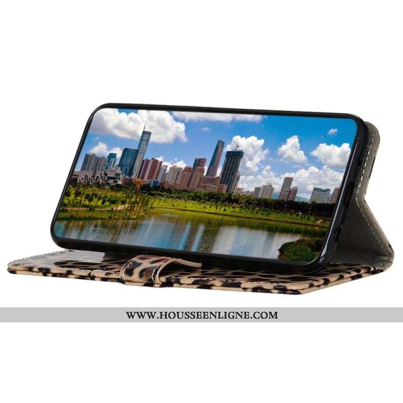Housse Samsung Galaxy M13 Effet Peau de Léopard