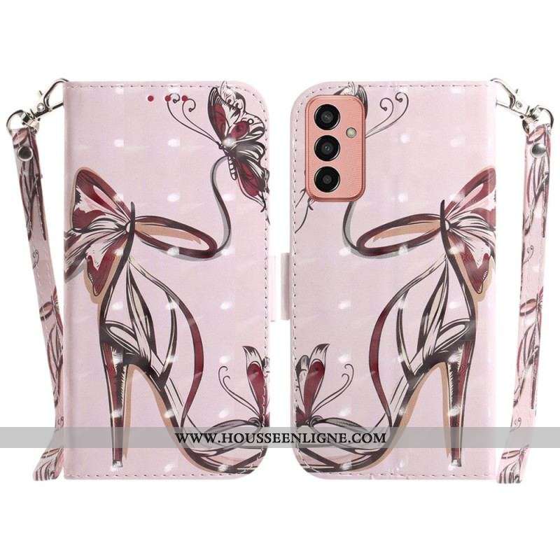 Housse Samsung Galaxy M13 Escarpin avec Lanière