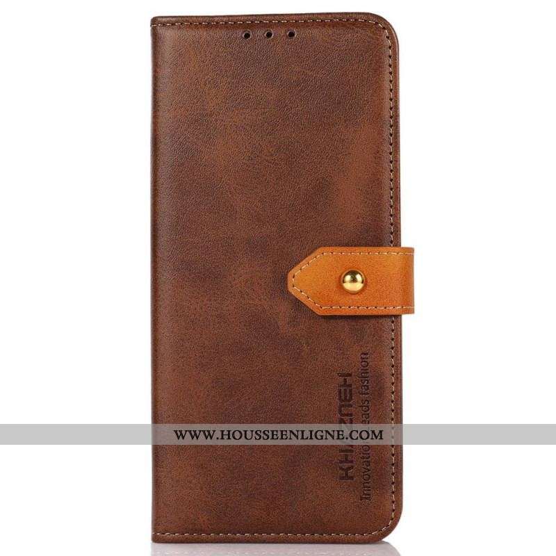 Housse Samsung Galaxy M13 Fermoir Doré KHAZNEH