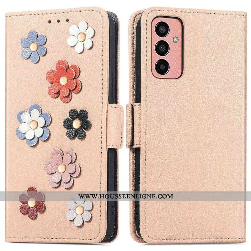 Housse Samsung Galaxy M13 Fleurs 3D