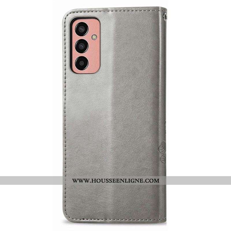 Housse Samsung Galaxy M13 Florale avec Lanière