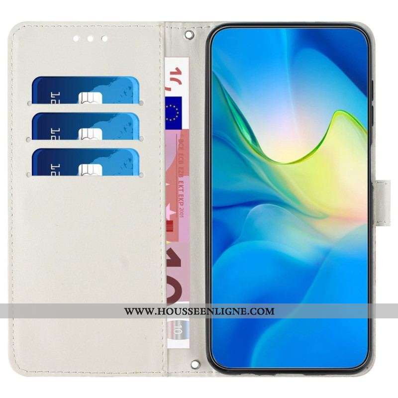 Housse Samsung Galaxy M13 Marbre avec Lanière