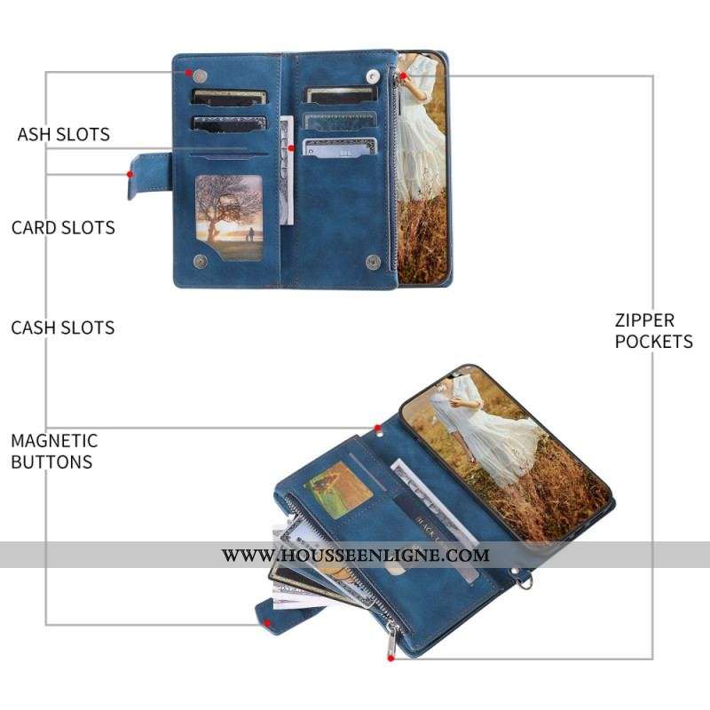 Housse Samsung Galaxy M13 Matelassée avec Bandoulière et Lanière