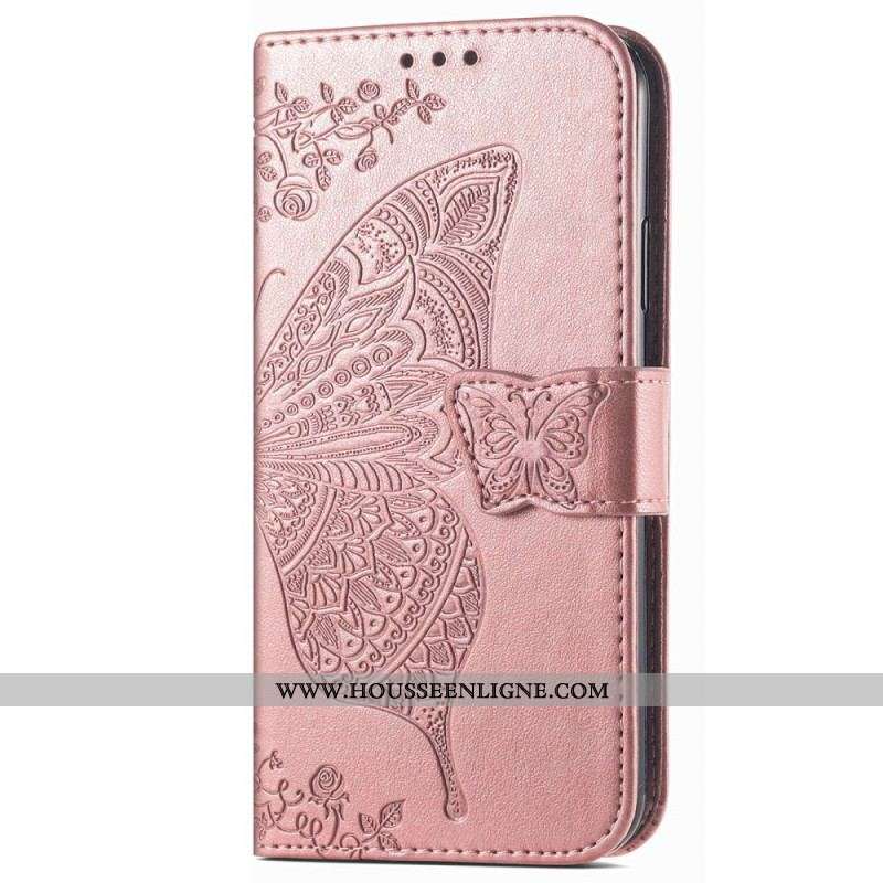 Housse Samsung Galaxy M13 Papillon Baroque