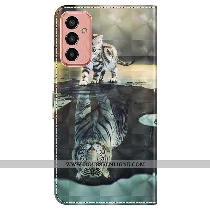 Housse Samsung Galaxy M13 Rêve de Chaton avec Lanière