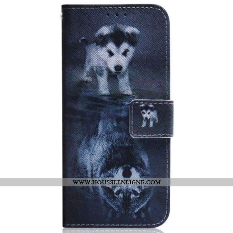Housse Samsung Galaxy M13 Rêve de Chiot à lanière