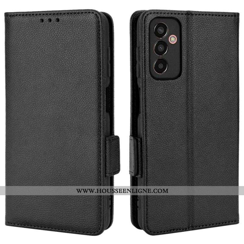 Housse Samsung Galaxy M13 Simili Cuir Litchi Ultra Fine