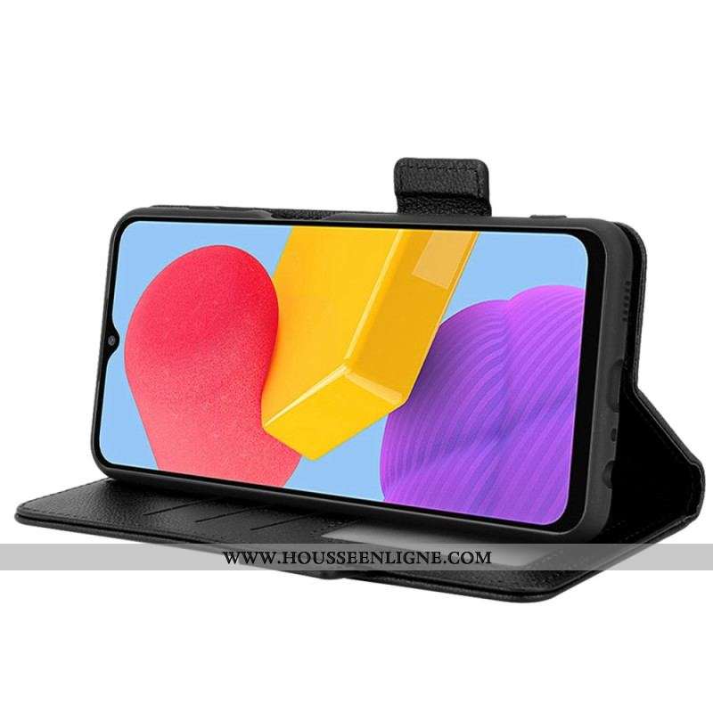 Housse Samsung Galaxy M13 Simili Cuir Litchi Ultra Fine