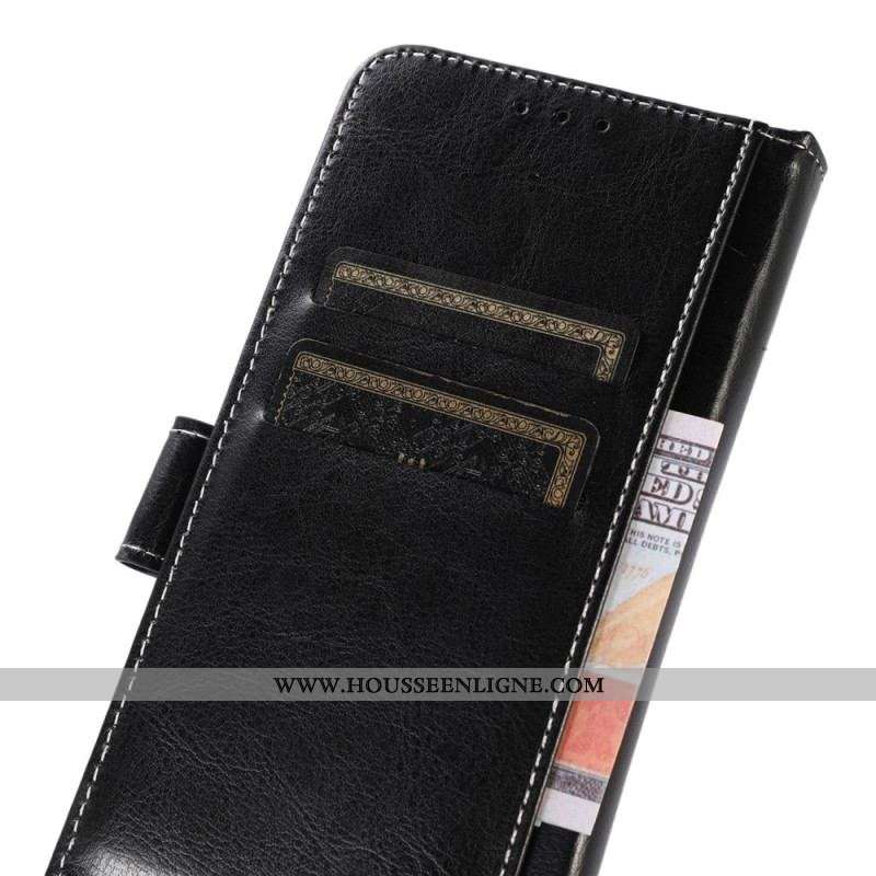 Housse Samsung Galaxy M13 Style Cuir et Coutures