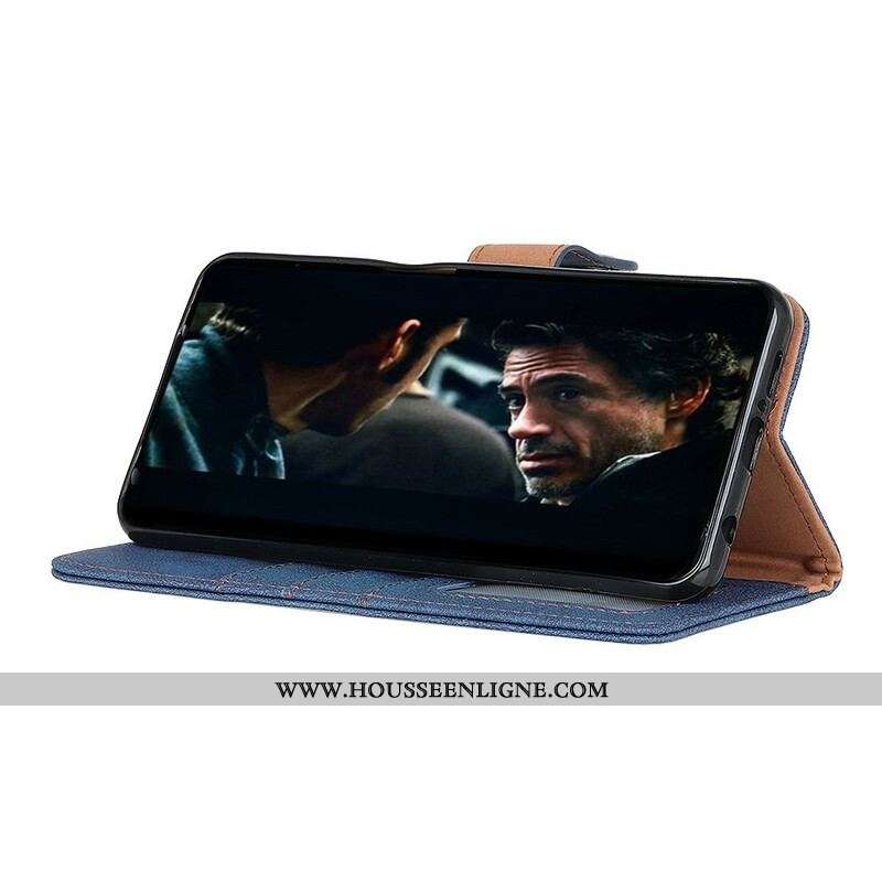 Housse Samsung Galaxy M21 Simili Cuir Fendu Rétro KHAZNEH