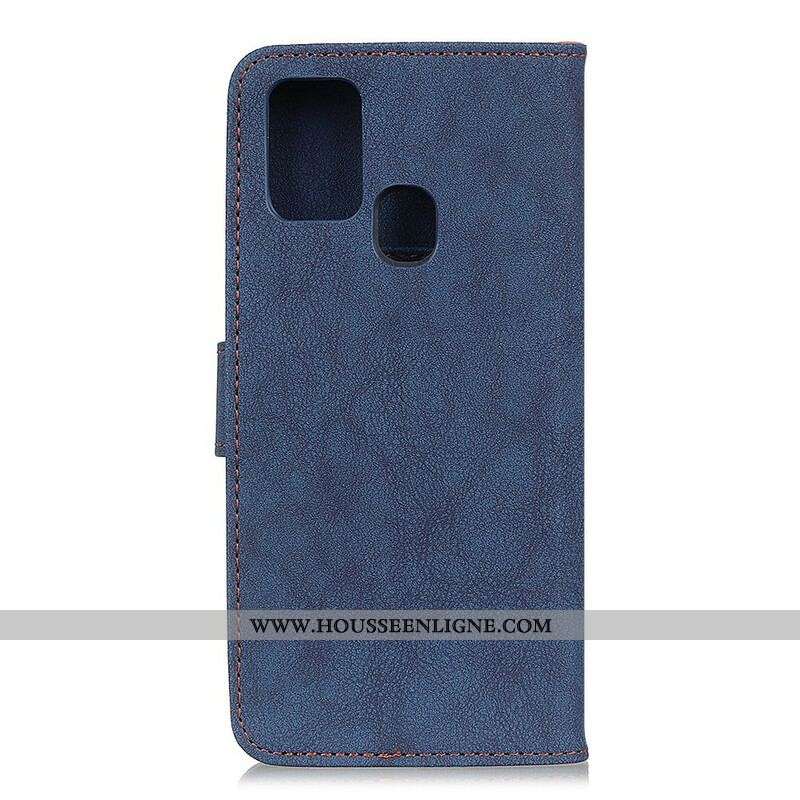Housse Samsung Galaxy M21 Simili Cuir Fendu Rétro KHAZNEH