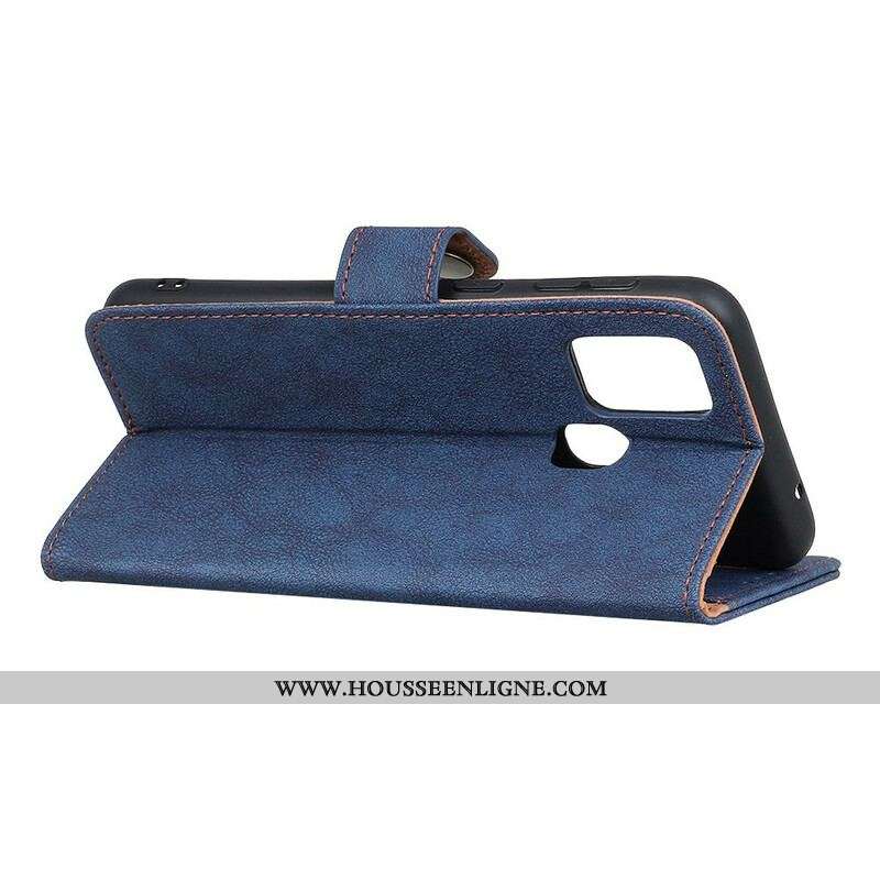 Housse Samsung Galaxy M21 Simili Cuir Fendu Rétro KHAZNEH