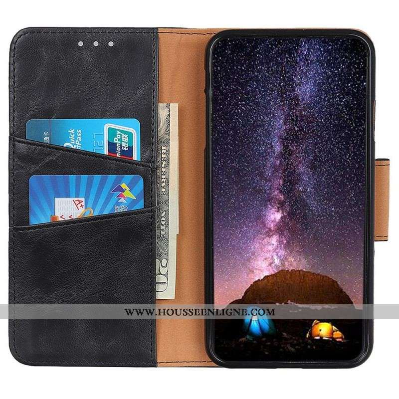 Housse Samsung Galaxy M23 5G Cuir Fendu Fermoir Réversible
