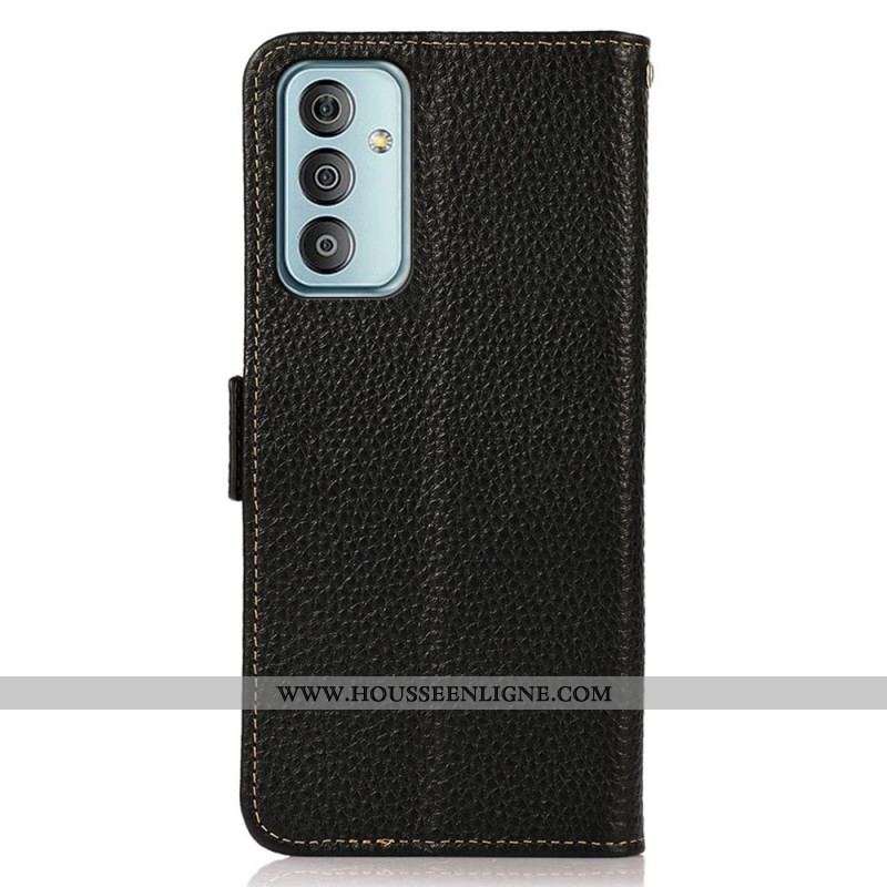 Housse Samsung Galaxy M23 5G Cuir Litchi KHAZNEH RFID