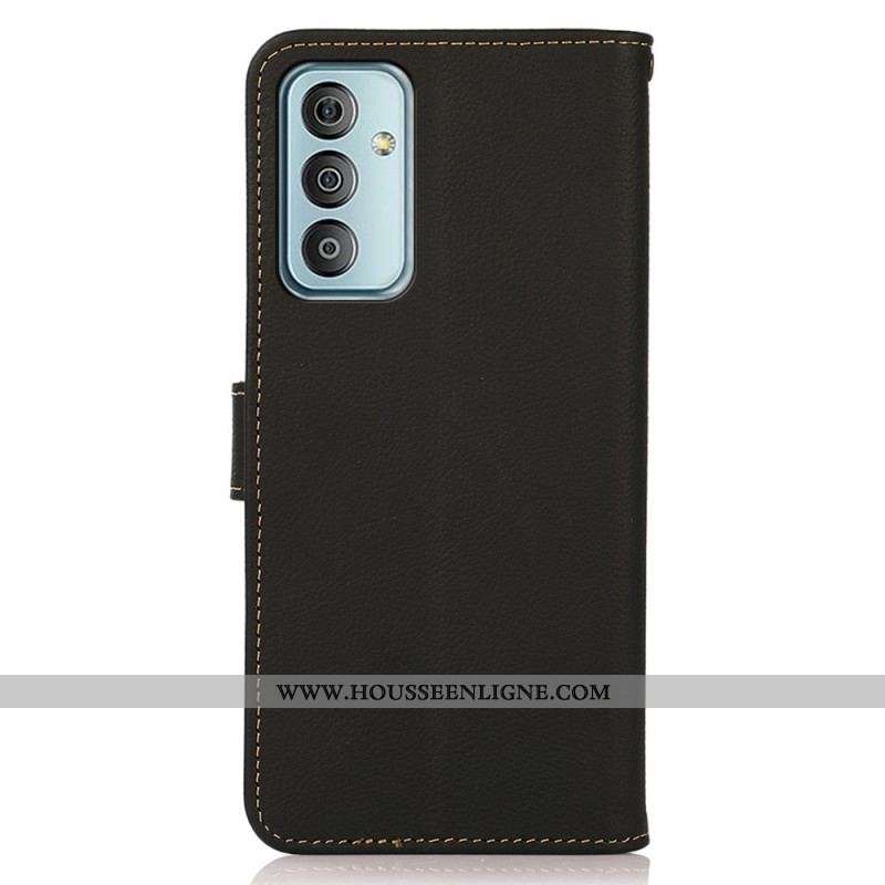 Housse Samsung Galaxy M23 5G Cuir Véritable KHAZNEH RFID