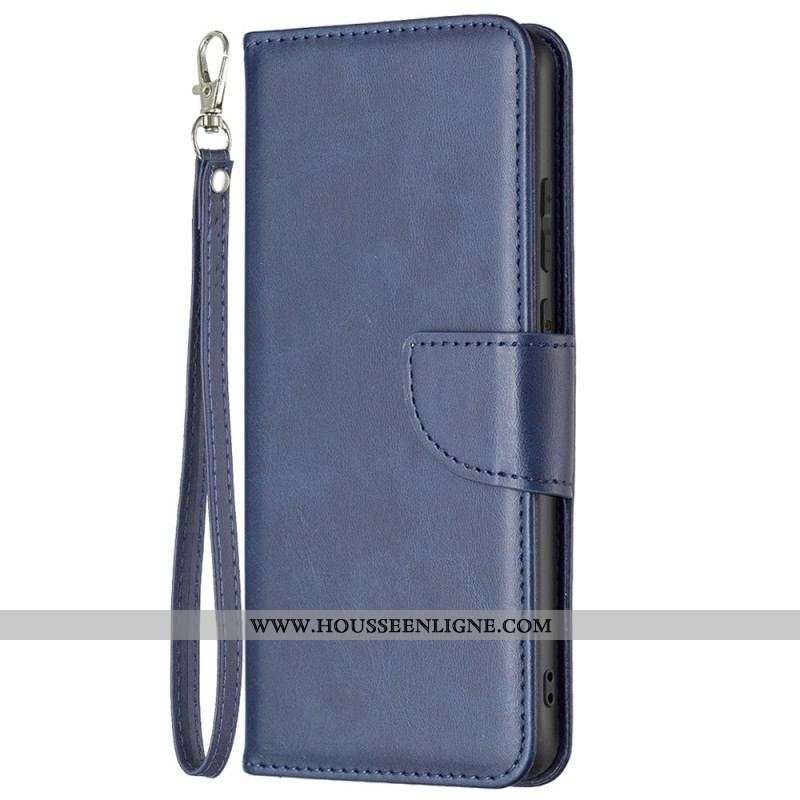 Housse Samsung Galaxy M23 5G Fermoir Oblique avec Lanière