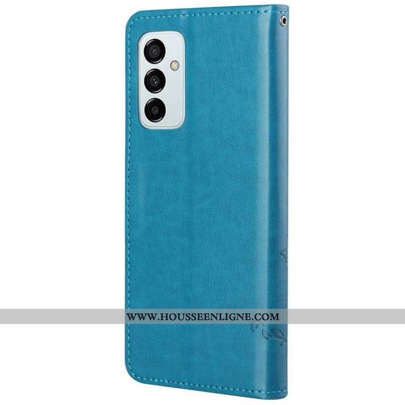 Housse Samsung Galaxy M23 5G Fleurs à Lanière