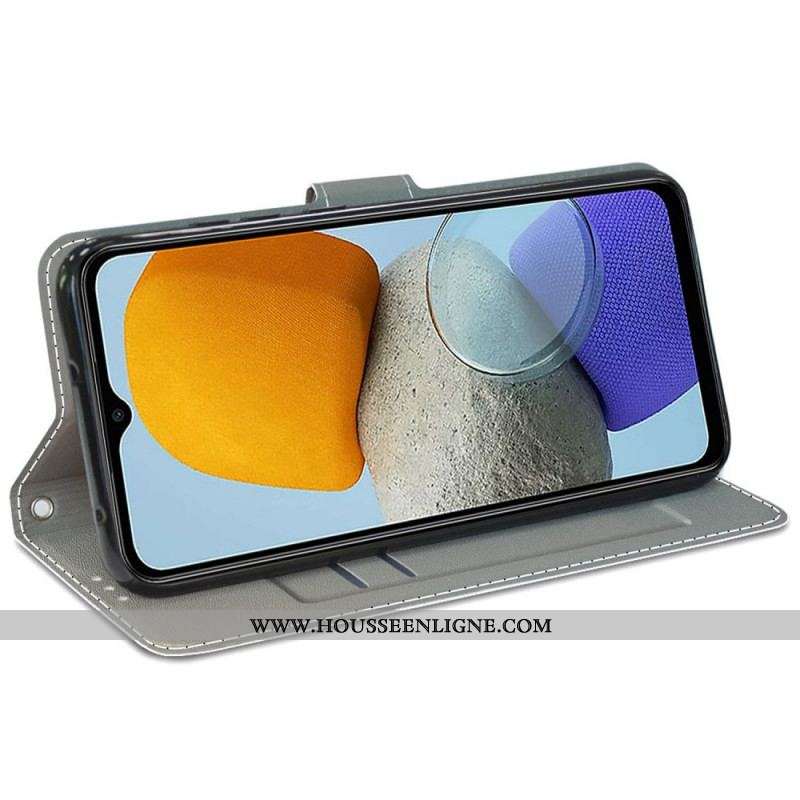 Housse Samsung Galaxy M23 5G Gouttes d'Eau avec Lanière