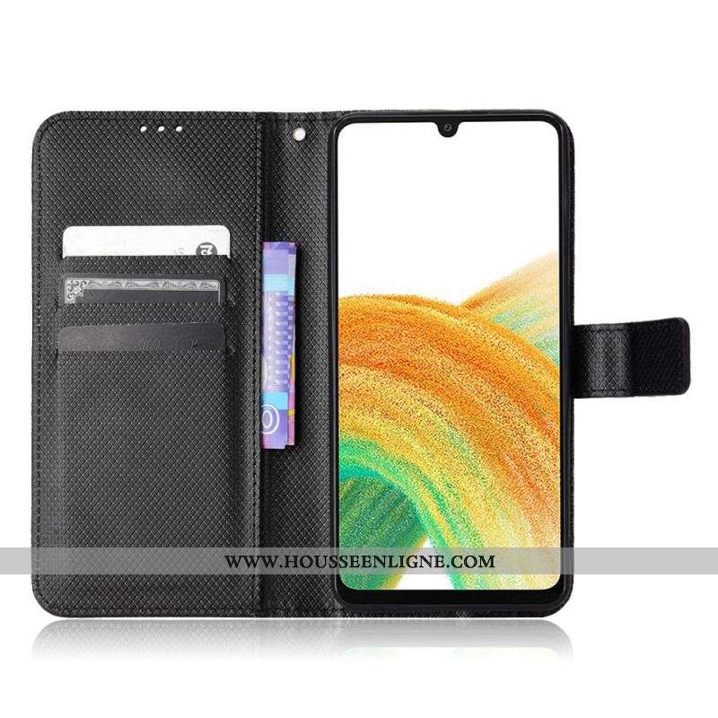 Housse Samsung Galaxy M23 5G Motif Texturé avec Lanière