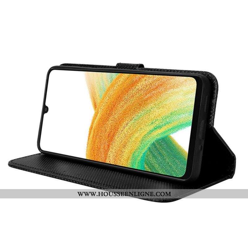 Housse Samsung Galaxy M23 5G Motif Texturé avec Lanière