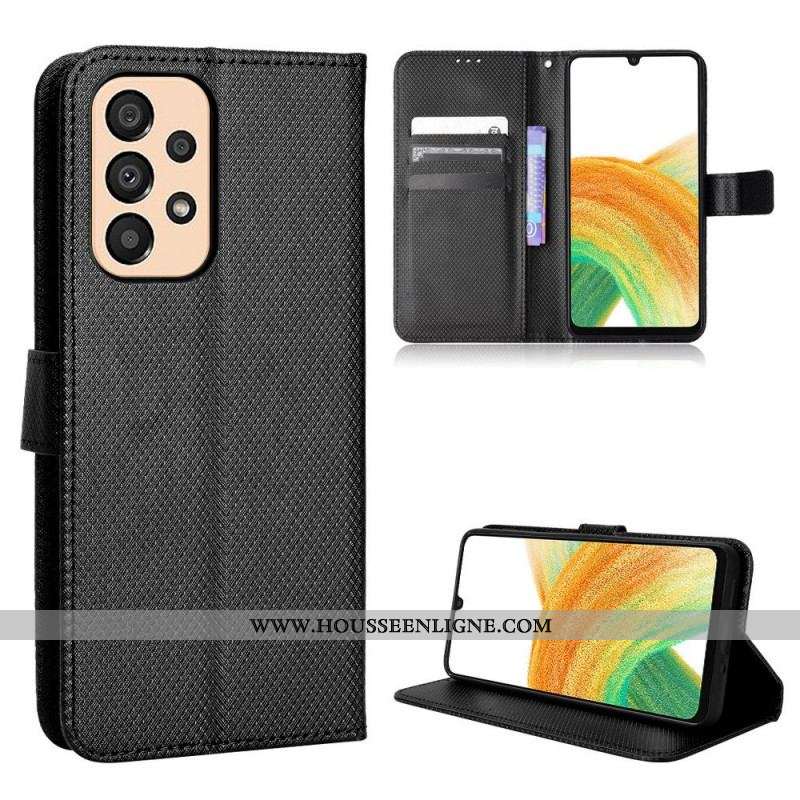 Housse Samsung Galaxy M23 5G Motif Texturé avec Lanière