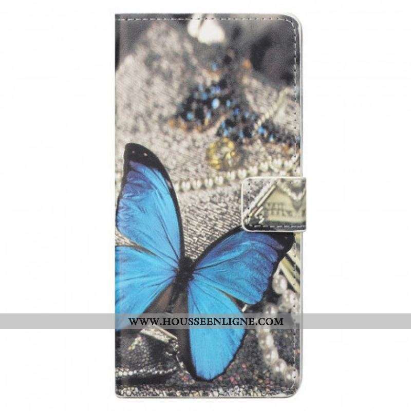 Housse Samsung Galaxy M23 5G Papillon Bleu