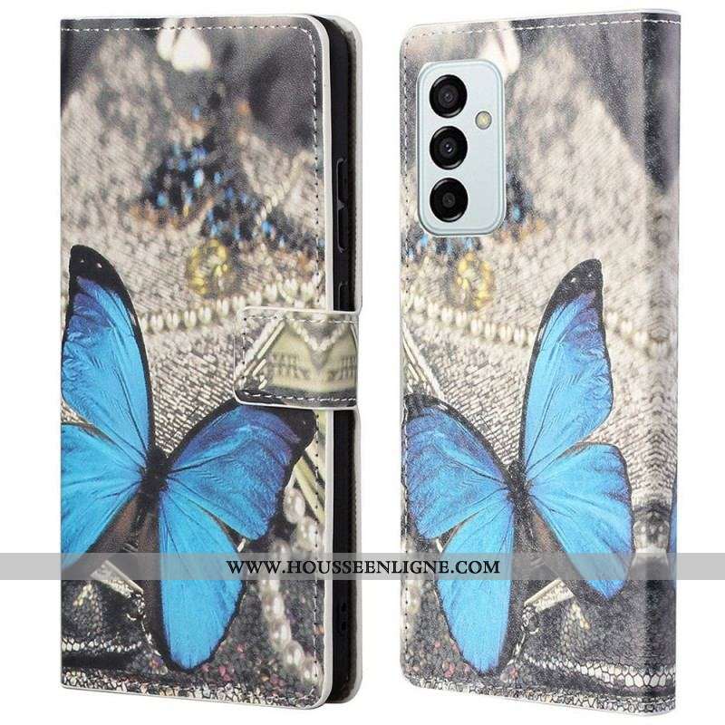 Housse Samsung Galaxy M23 5G Papillon Bleu