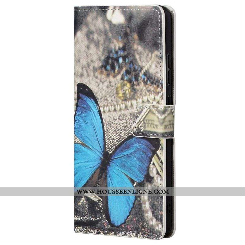 Housse Samsung Galaxy M23 5G Papillon Bleu