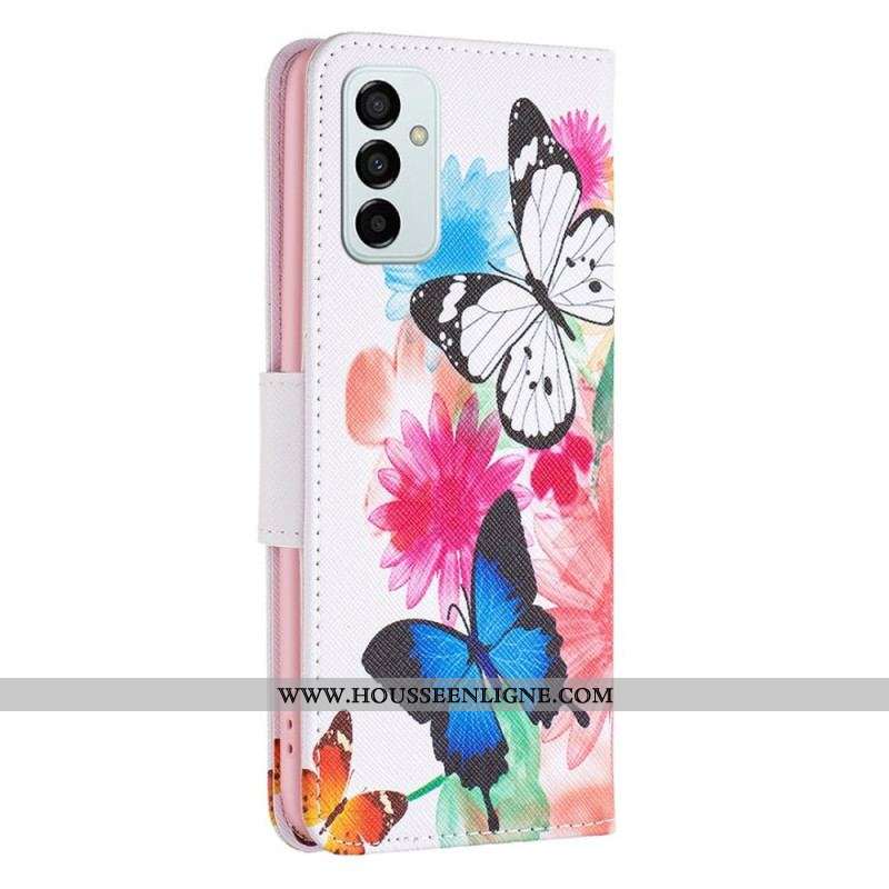 Housse Samsung Galaxy M23 5G Papillons Aquarelle