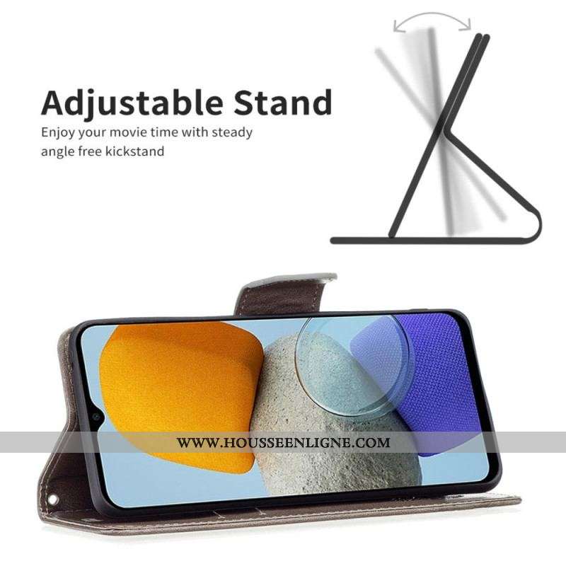 Housse Samsung Galaxy M23 5G Papillons Imprimés à Lanière