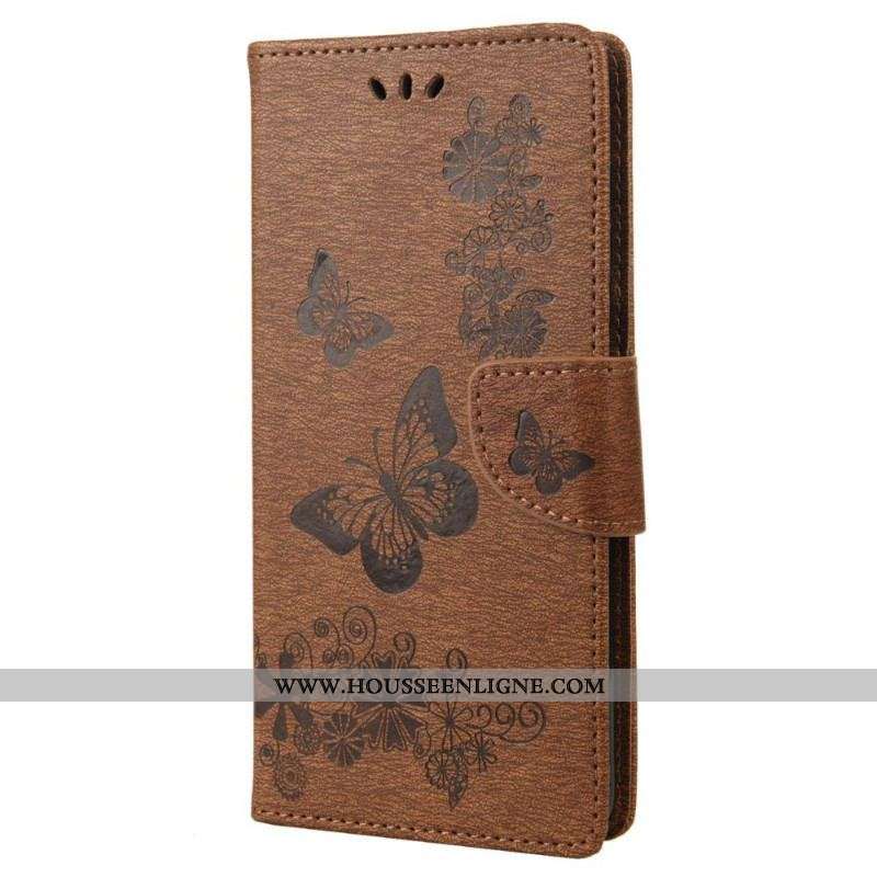 Housse Samsung Galaxy M23 5G Papillons à Lanière