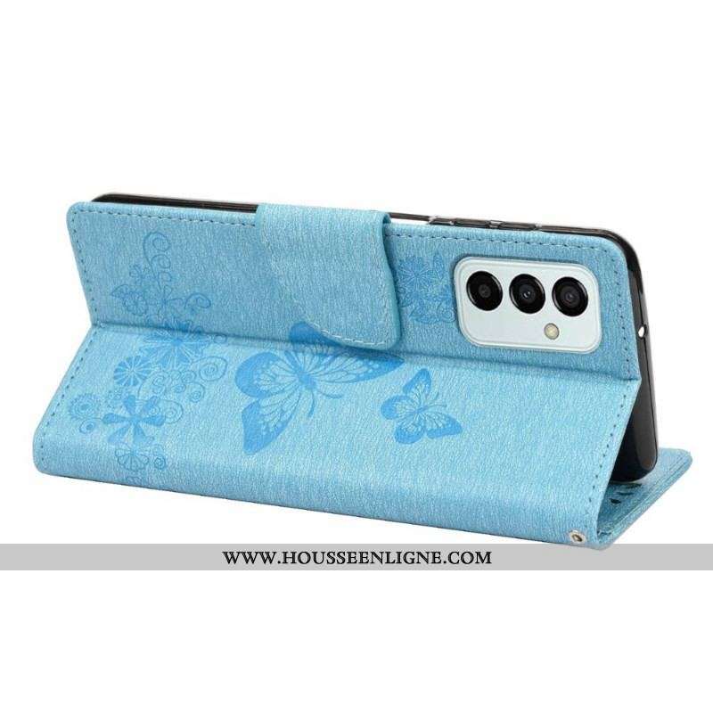 Housse Samsung Galaxy M23 5G Papillons à Lanière
