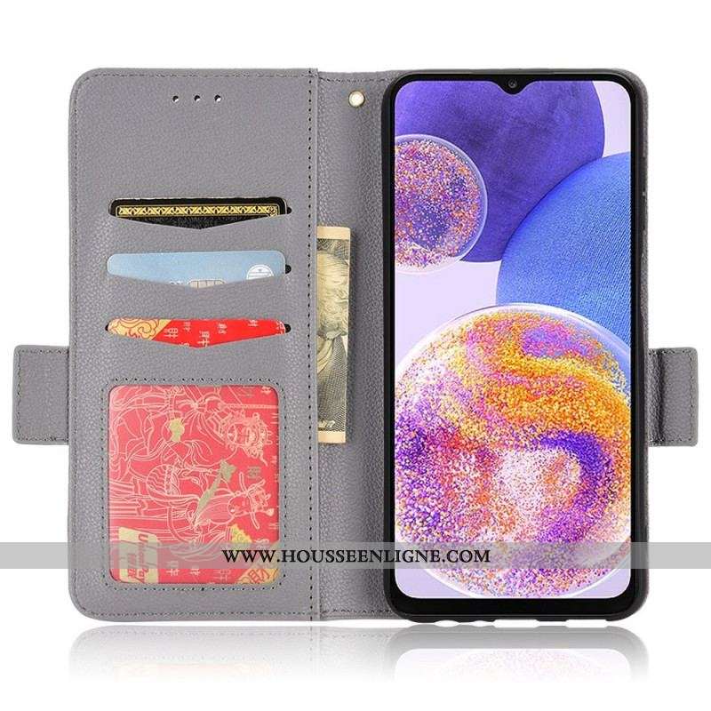 Housse Samsung Galaxy M23 5G Style Cuir Litchi
