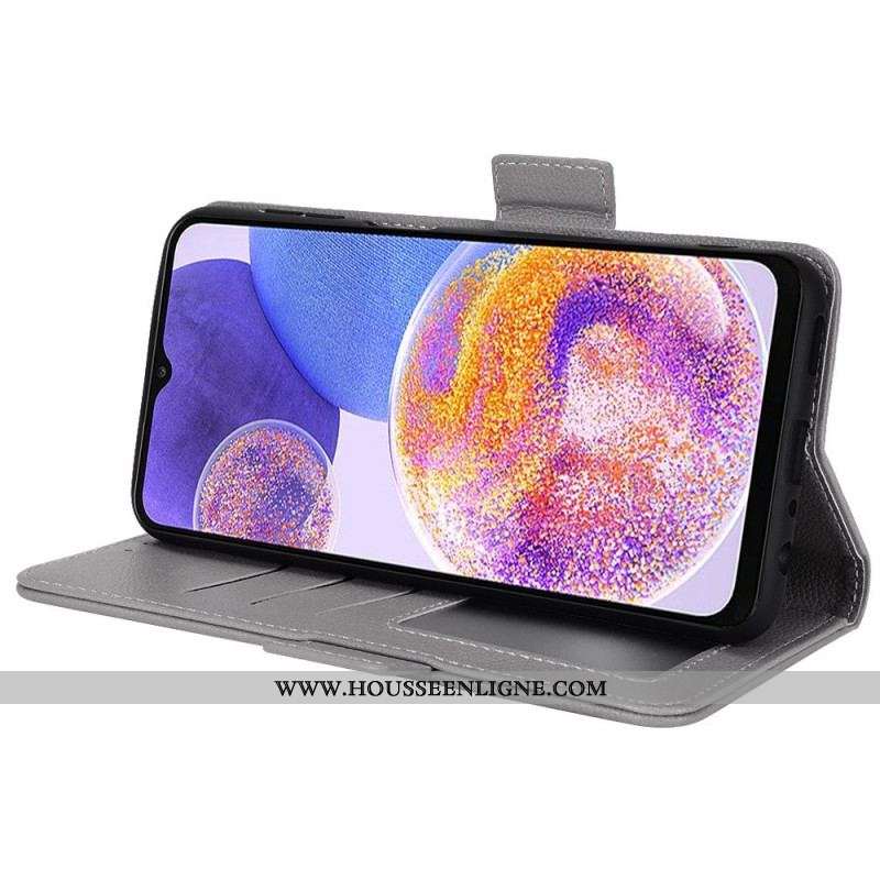 Housse Samsung Galaxy M23 5G Style Cuir Litchi