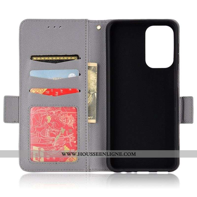 Housse Samsung Galaxy M23 5G Style Cuir Litchi