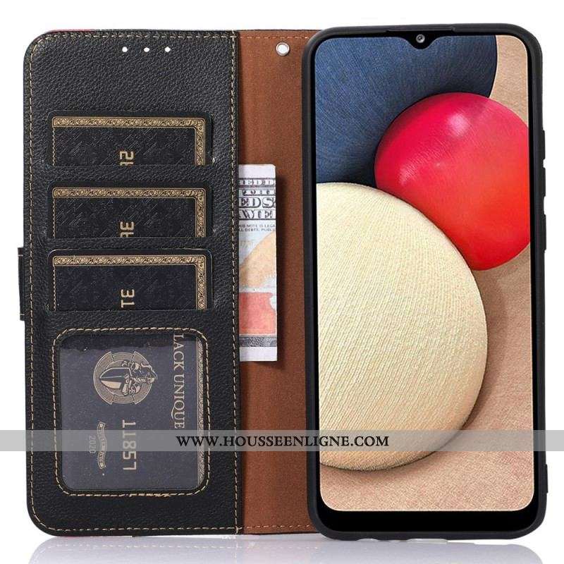 Housse Samsung Galaxy M23 5G Style Litchi RFID KHAZNEH