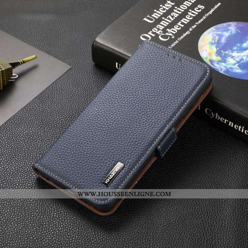 Housse Samsung Galaxy M32 Cuir Litchi KHAZNEH RFID