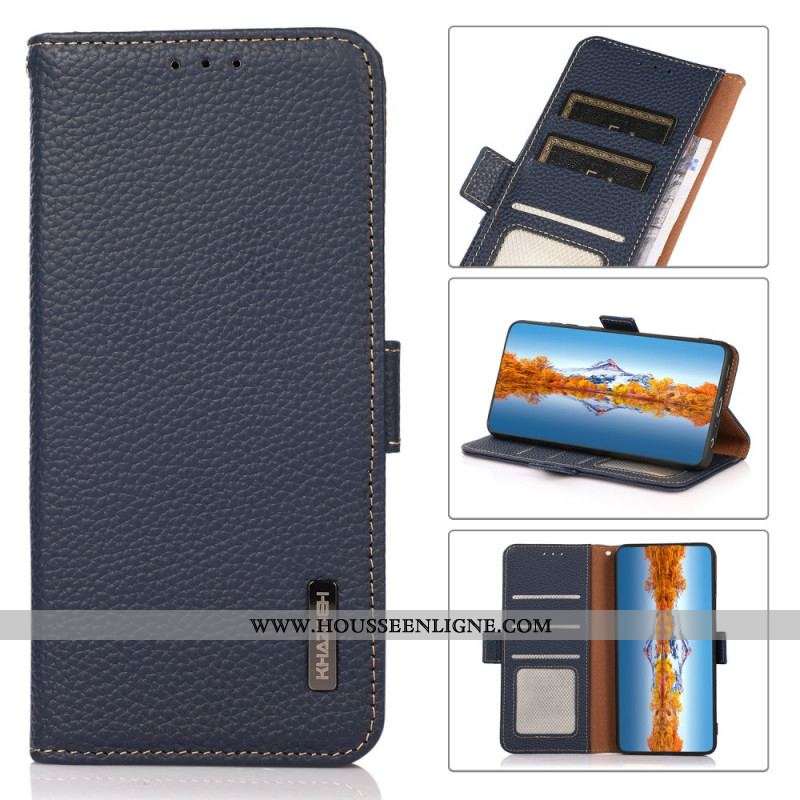 Housse Samsung Galaxy M32 Cuir Litchi KHAZNEH RFID