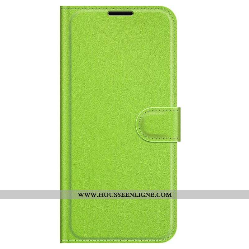 Housse Samsung Galaxy M32 Effet Cuir Litchi Classique