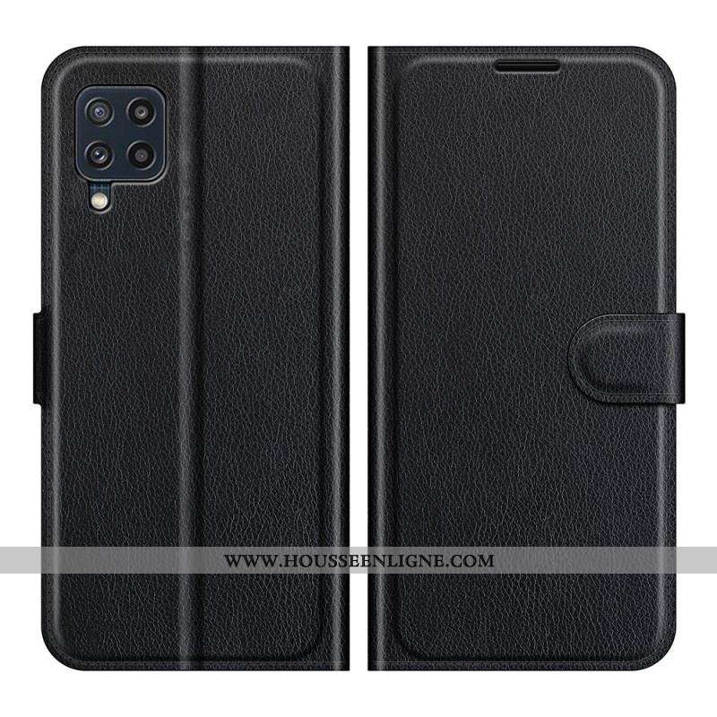 Housse Samsung Galaxy M32 Effet Cuir Litchi Classique