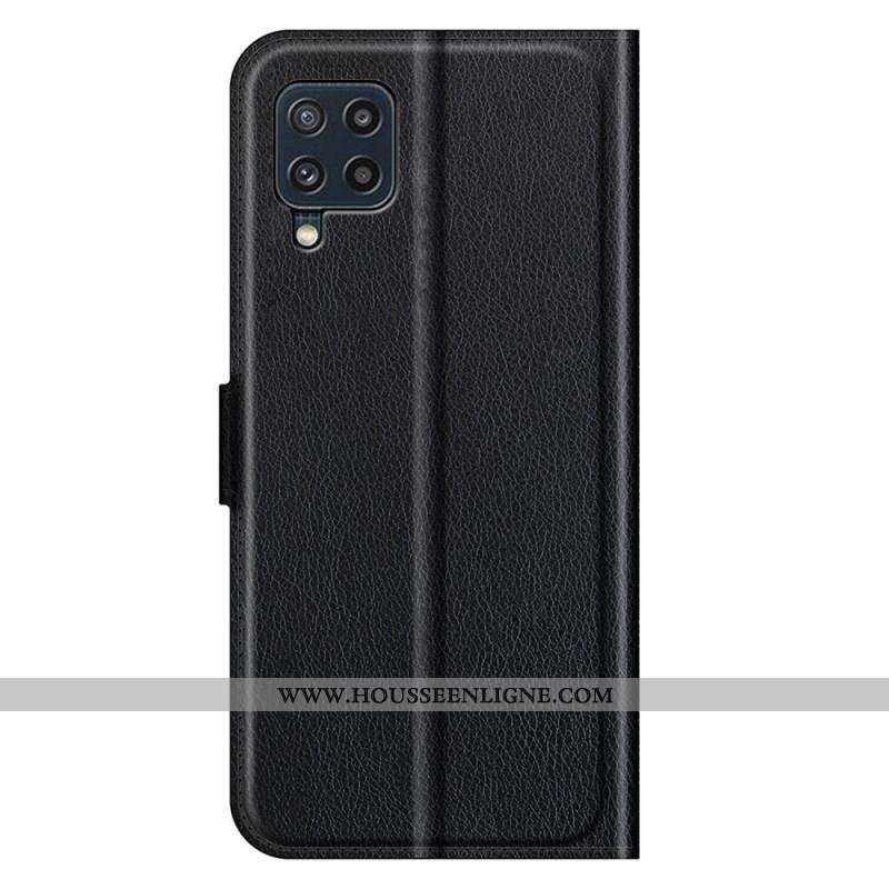 Housse Samsung Galaxy M32 Effet Cuir Litchi Classique