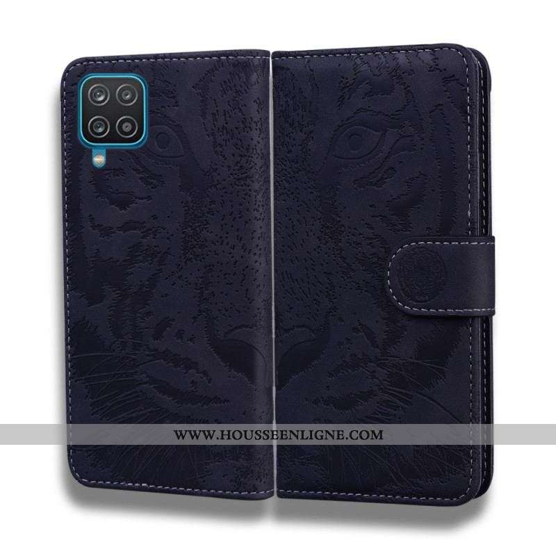 Housse Samsung Galaxy M32 Empreinte Face de Tigre