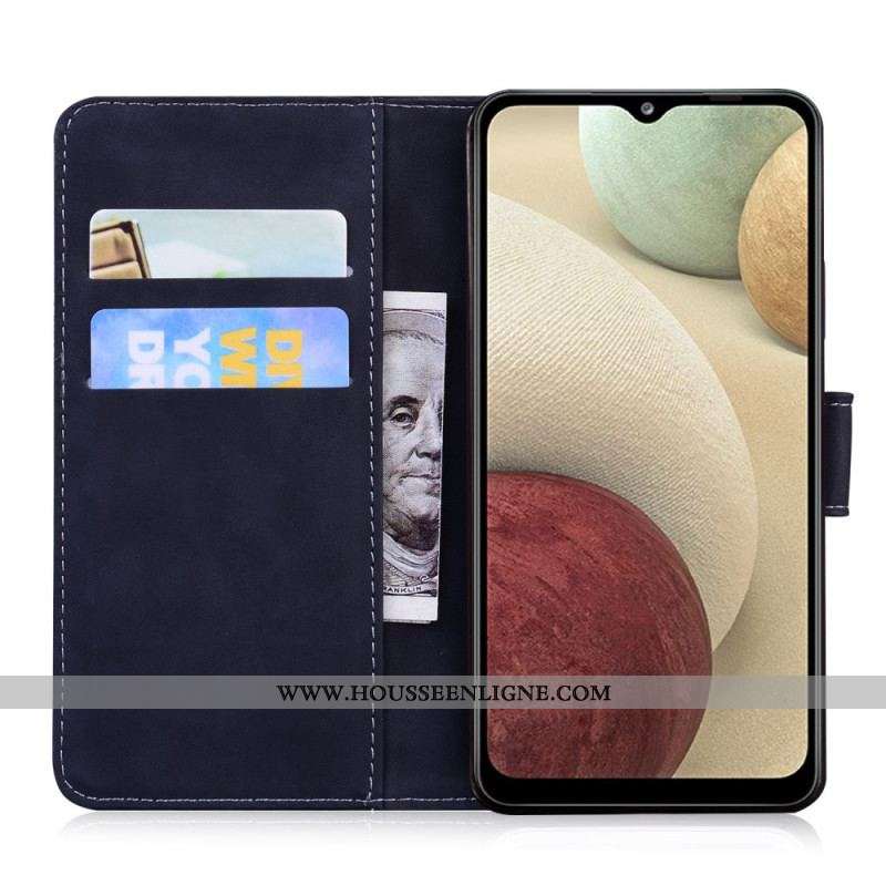 Housse Samsung Galaxy M32 Empreinte Face de Tigre